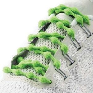 Caterpy Elastic No-Tie Athletic Shoe Laces Bright Catus Green Like New